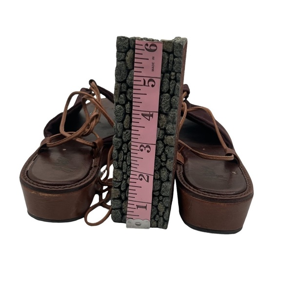 J. Jill Brown Ankle Lace Up Wedge Sandals Size 10 Women's - Picture 8 of 11